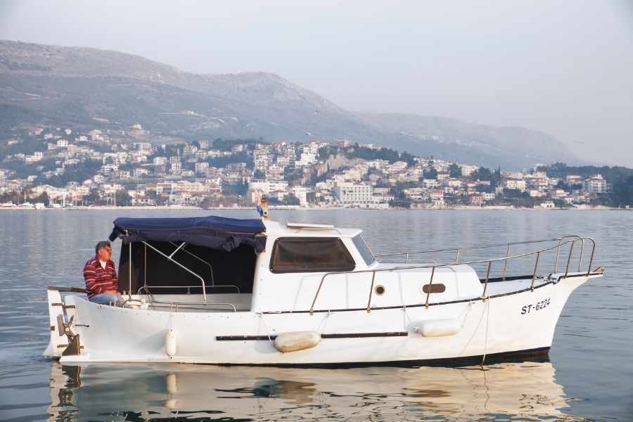 Ljubo on his boat